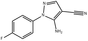 5-AMINO-4-CYANO-1-(4-FLUOROPHENYL)PYRAZOLE, 51516-70-2, 结构式
