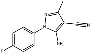 5-AMINO-1-(4-FLUOROPHENYL)-3-METHYL-1H-PYRAZOLE-4-CARBONITRILE Struktur