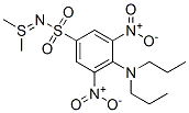 N-[(4-ジプロピルアミノ-3,5-ジニトロフェニル)スルホニル]-S,S-ジメチルスルフィルイミン 化学構造式