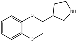 3-(2-Methoxy-phenoxymethyl)-pyrrolidine Struktur
