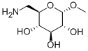 甲基6-氨基-6-脱氧-A-D-吡喃葡萄糖苷 结构式