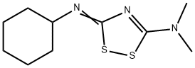 1H-1,2,4-Dithiazol-5-amine, 3-(cyclohexylimino)-N,N-dimethyl- Struktur