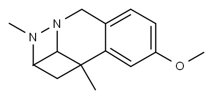 3,4,5,6-テトラヒドロ-8-メトキシ-3,6,11-トリメチル-1H-2,6-メタノ-2,3-ベンゾジアゾシン 化学構造式