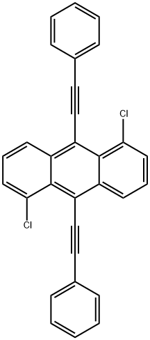 9,10-BIS(PHENYLETHYNYL)-1,5-DICHLOROANTHRACENE Struktur
