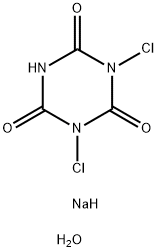 二氯异氰尿酸钠二水合物, 51580-86-0, 结构式