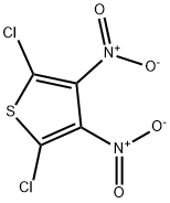 2,5-ジクロロ-3,4-ジニトロチオフェン 化学構造式