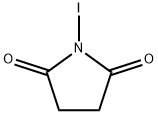 N-ヨードこはく酸イミド 化学構造式