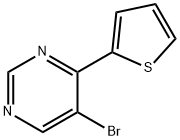 4-(2-チエニル)-5-ブロモピリミジン 化学構造式