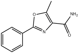 5-メチル-2-フェニルオキサゾール-4-カルボアミド 化学構造式