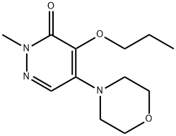 2-Methyl-5-morpholino-4-propoxy-3(2H)-pyridazinone Structure