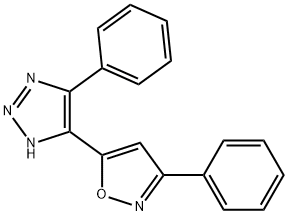 4-Phenyl-5-(3-phenyl-5-isoxazolyl)-1H-1,2,3-triazole Structure