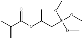 1-methyl-2-(trimethoxysilyl)ethyl methacrylate Struktur