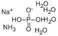 りん酸水素アンモニウムナトリウム四水和物 化学構造式