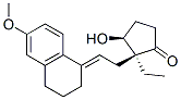 [2S-[2alpha(E),3beta]]-2-[2-(3,4-dihydro-6-methoxy-1(2H)-naphthylidene)ethyl]-2-ethyl-3-hydroxycyclopentan-1-one 结构式