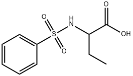2-(フェニルスルホニルアミノ)ブタン酸 化学構造式