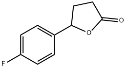 5-(4-フルオロフェニル)テトラヒドロフラン-2-オン 化学構造式