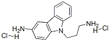 3-アミノ-9H-カルバゾール-9-プロパン-1-アミン・2塩酸塩 化学構造式