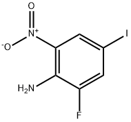 2-フルオロ-4-ヨード-6-ニトロアニリン 化学構造式