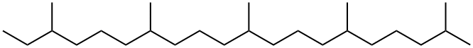 2,6,10,14,18-ペンタメチルイコサン 化学構造式