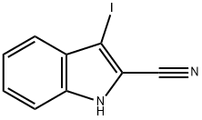 3-Iodo-1H-indole-2-carbonitrile 结构式