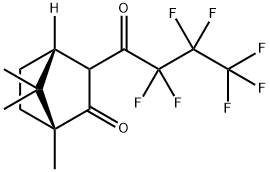 3-ヘプタフルオロブチリル-(+)-カンファー 化学構造式