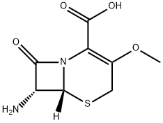 7-氨基-3-甲氧基-8-氧代-5-硫杂-1-氮杂双环[4.2.0]辛-2-烯-2-羧酸, 51803-38-4, 结构式