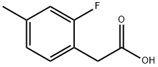 2-フルオロ-4-メチルフェニル酢酸 化学構造式