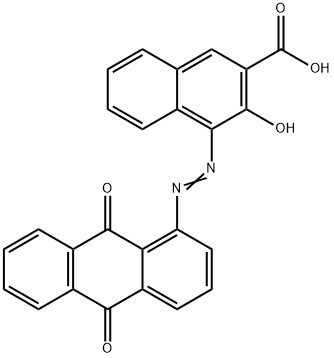 4-[(9,10-dihydro-9,10-dioxo-1-anthryl)azo]-3-hydroxy-2-naphthoic acid  Struktur