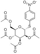 4'-Nitrophenyl-2,3,4,6-tetra-O-acetyl-1-thio-α-D-mannopyranosid 结构式