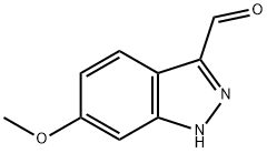 6-メトキシ-1H-インダゾール-3-カルブアルデヒド 化学構造式
