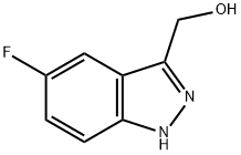 (5-フルオロ-1H-インダゾール-3-イル)メタノール 化学構造式