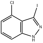 4-クロロ-3-ヨード-1H-インダゾール 化学構造式