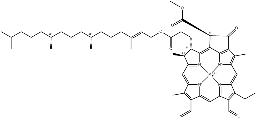 Magnesium, [3,7,11,15-Tetramethyl-2-hexadecenyl-9-ethenyl-14-ethyl-13-formyl-21-(methoxycarbonyl)-4,8,18-trimethyl-20-oxo-3-phorbinpropanoato(2-)-N23,N24,N25,N26]-, [SP-4-2-[3S-[3α(2E,7S*,11S*),4β,21β]]]-