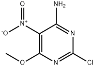 2-クロロ-4-アミノ-5-ニトロ-6-メトキシピリミジン 化学構造式