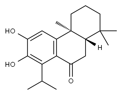 (4aS,10aS)-2,3,4,4a,10,10a-Hexahydro-8-isopropyl-6,7-dihydroxy-1,1,4a-trimethylphenanthren-9(1H)-one 结构式