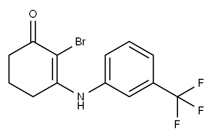 3-[3-(Trifluoromethyl)anilino]-2-bromo-2-cyclohexen-1-one|