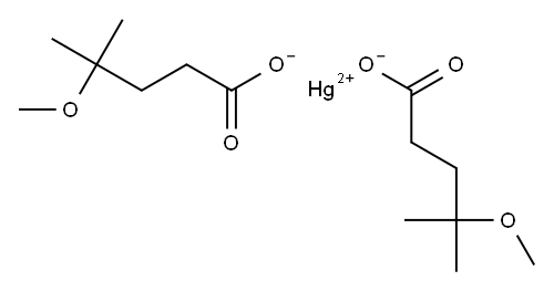 (2-Methoxy-2-methylpropyl)mercury(II)acetate Structure