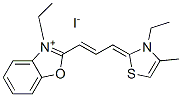 3-ethyl-2-[3-(3-ethyl-4-methyl-3H-thiazol-2-ylidene)prop-1-enyl]benzoxazolium iodide 结构式