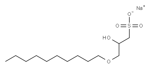 3-(Decyloxy)-2-hydroxy-1-propanesulfonic acid sodium salt 结构式