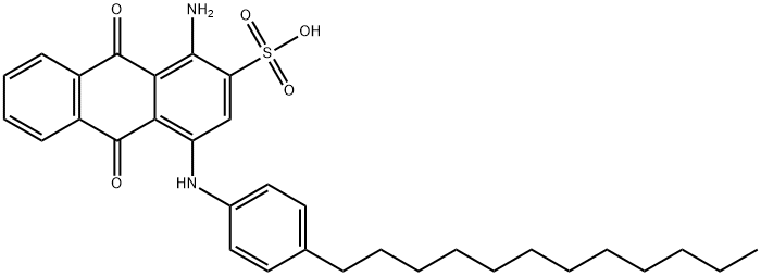 2-Anthracenesulfonic acid,L-amino-4-[(4-dodecylphenyl)amino]-9,10-dihydro-9,10-dioxo Structure
