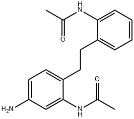 3-Acetylamino-4-[2-(o-acetylaminophenyl)ethyl]aniline Structure