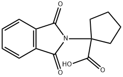 1-(1,3-dioxoisoindol-2-yl)cyclopentane-1-carboxylic acid Structure