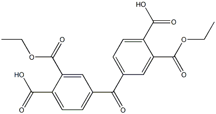 2,2'-diethyl dihydrogen 4,4'-carbonylbisphthalate Struktur
