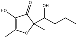 4-hydroxy-2-(1-hydroxybutyl)-2,5-dimethylfuran-3(2H)-one Struktur