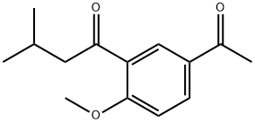 1-(5-Acetyl-2-methoxyphenyl)-3-methyl-1-butanone Struktur