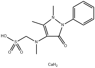 calcium [(2,3-dihydro-1,5-dimethyl-3-oxo-2-phenyl-1H-pyrazol-4-yl)methylamino]methanesulphonate Struktur