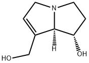 (1S,7aR)-2,3,5,7a-テトラヒドロ-1-ヒドロキシ-1H-ピロリザイン-7-メタノール 化学構造式