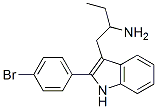 3-(2-Aminobutyl)-2-(p-bromophenyl)-1H-indole Struktur