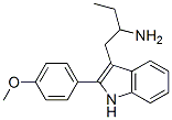 3-(2-アミノブチル)-2-(p-メトキシフェニル)-1H-インドール 化学構造式