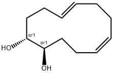 (1R*,2S*,5E,9Z)-5,9-cyclododecadien-1,2-diol Struktur